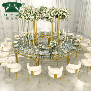 Mesa de araña de cristal de lujo, muebles de comedor, juego de mesa de comedor de Hotel moderno, mesa de cristal transparente - Product Image 1