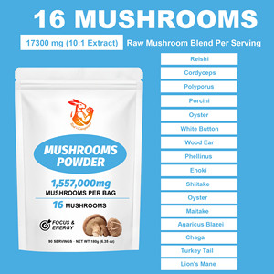 Poudre de champignons naturels personnalisée avec mélange d'extraits de corps fruiteur de champignons, soutien cognitif et amélioration de la concentration et de la mémoire - Product Image 4