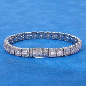 Chaîne Hip Hop à fermoir à bascule 7,5 mm, style Rock Sugar, avec bracelet en zircon en forme de T, bijoux Tanjing, collier Lijing tendance - Product Image 1