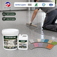 Revêtement de sol époxy autonivelant, résistant aux produits chimiques et aux huiles, pour usine et atelier, haute résistance, brillant, à base d'eau