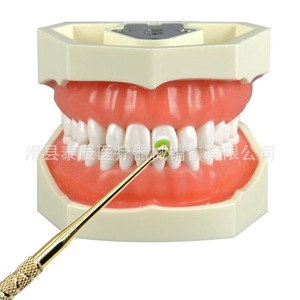 Accessoire dentaire jetable pour blanchiment des dents avec tête en mousse et manche or/argent - Product Image 2