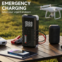 C2 OEM ODM Car Jump Starter with Tire Inflator 6000mAh 8000mAh Portable Battery Booster and 500LM Emergency Light