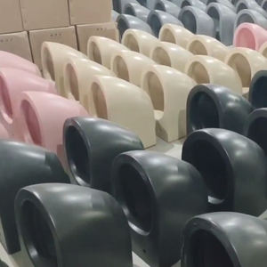 Inodoro Curva WC Rosa con asiento suave, color sanitario, lavamanos femenino, cisterna inteligente de doble descarga, color sanitario marino mate - Product Image 4