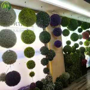celling decoration artificial plant ball high simulation topiary grass hanging ball artificial hanging plant for wedding party