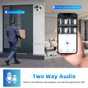 宏纳尔 20MP WiFi 运动检测户外无线监控 PTZ 网络摄像机 HiEasy 4 镜头闭路电视网络 WiFi 安防摄像头 - Product Image 5
