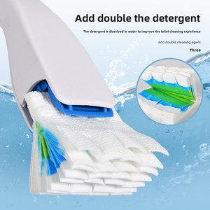 Ensemble de <span class=keywords><strong>Brosse</strong></span> de Toilette à Long Manche Jetable Non-tissé Biodégradable <span class=keywords><strong>Brosse</strong></span> de Nettoyage de Salle de Bain Vente en Gros d'Usine - Product Image 6