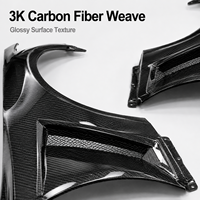 Kit de panneaux de garde-boue OEM 3K Twill brillant, design ventilé, léger, rigide, pièces de carrosserie automobile de qualité supérieure