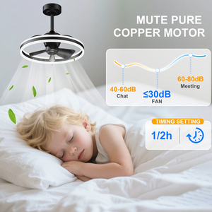 Smart LED <b>Ceiling</b> Fan <b>Light</b> With Downrod Modern <b>Ceiling</b> Fan APP & <b>Remote</b> <b>Control</b> 6 Speed Wind Reversible Motor Home Lighting - Product Image 5