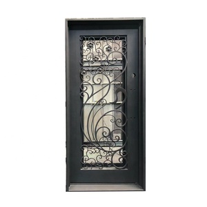 Porte d'entrée moderne en fer forgé de haute qualité à coupure thermique - Product Image 4