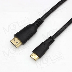Cable de cobre puro para cámara de TV, Mini HDMI a HDMI estándar HDTV de 1,8 M, Cable HDMI de alta velocidad - Product Image 2