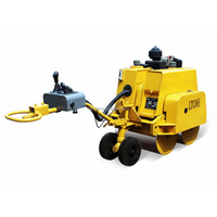 Rouleau compresseur hydraulique vibrant à double tambour de 2 tonnes, mini LTC2020, compresseur LUTONG, moteur Changfa, pompe SAUER 12/18.4KW, 1 an de garantie