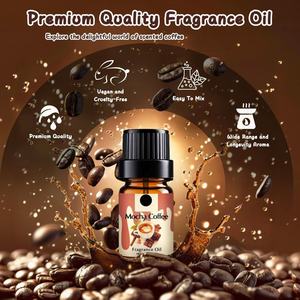 Ensemble d'huiles parfumées pour bougies et savons : café moka, expresso, chocolat, biscotti aux amandes, noisettes grillées, gaufre dorée - Product Image 2