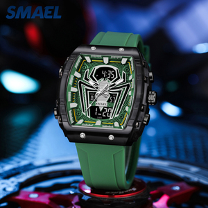 SMAEL 8116 นาฬิกาสายซิลิโคนสำหรับผู้ชายพร้อมนาฬิกาจับเวลา 50M กันน้ำ ระบบควอตซ์ คุณสมบัติไฟกลางคืน - Product Image 5