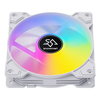Ventilador de Refrigeración ARGB SNOWMAN XF120 con Adhesivo Personalizado, Ventilador de PC Negro con Disipador de Calor de Aluminio, Precio Bajo, en Stock