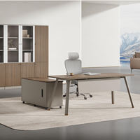 Bureau de direction en bois moderne et élégant personnalisé, table de bureau classique pour patron ou président, mobilier de bureau
