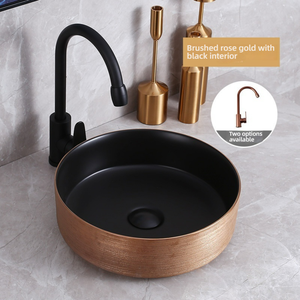 Modernes Rundes Aufsatzwaschbecken aus Keramik Luxuriöses Badezimmer-Waschbecken für Hotelprojekte - Product Image 6