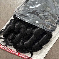 Extensions de cheveux synthétiques bouclés à la française, lots de mèches ondulées, extensions de tissage lâche, 12 pouces, 6 pièces/paquet, boucles à la française