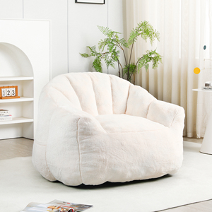 Custom Modern Velvet Oversized Bean Bag <b>Sofa</b> Chair with Adjustable Height for Living Room & Bedroom Use - Product Image 1