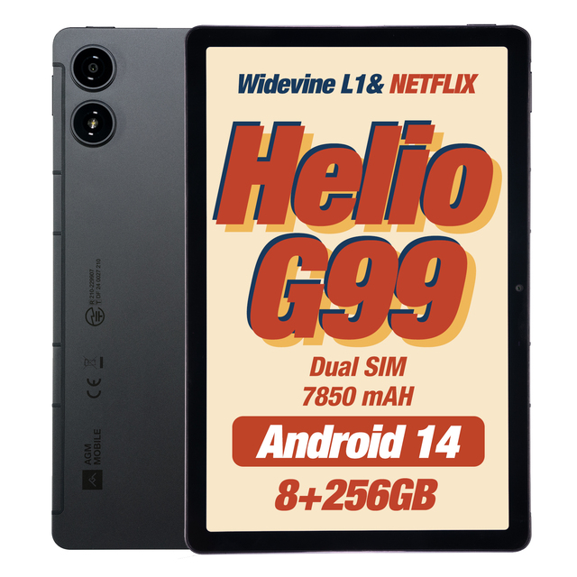 AGM PAD P2 Tablet PC 11''FHD Display 90HZ 8GB+256GB Widevine L1 4G Pad Android 14 7850mAh 50MP Main Camera G99 AGM PAD P2