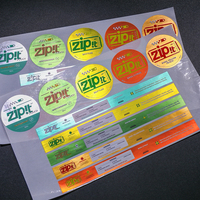 Autocollants personnalisés en vinyle transparent holographique imperméable pour emballages cadeaux, pour pots de bougies, avec logo UV imprimé à l'écran