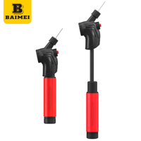 Pompe à ballon double action portable avec aiguilles et manomètre pour basketball, football, soccer, volleyball, logo personnalisé, vente en gros