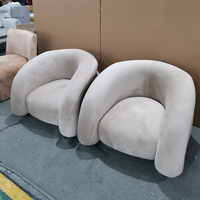 Fauteuil en velours moderne et luxueux de style nordique, fauteuil individuel, meubles, fauteuil d'appoint, fauteuil de relaxation pour salon