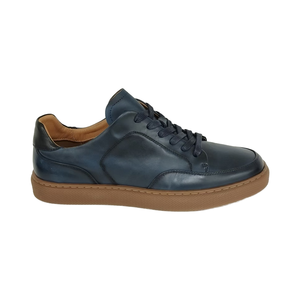 Baskets décontractées pour hommes en cuir véritable, à semelle rouge à clous, à lacets, respirantes, antidérapantes, confortables et légères, collection Printemps - Product Image 2