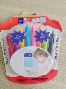 8 색 안전하고 비 독성 지울 수있는 빨 수있는 목욕 크레용 퍼터 멀티 컬러 욕실 크레용 어린이 세트 라운드 CN;ZHE - Product Image 3