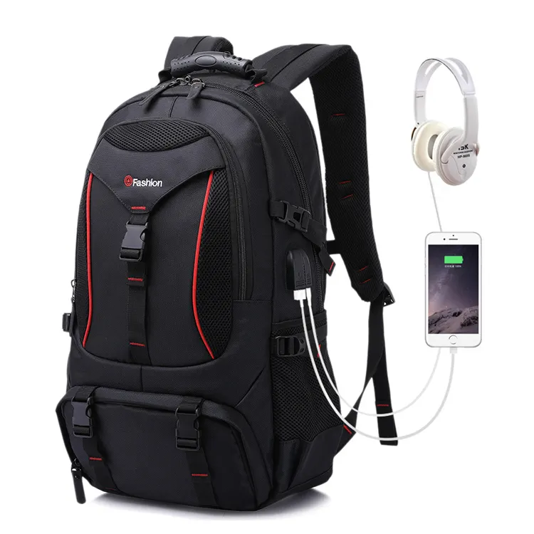 Large Capacity Black Backpack Bags For Men Backpack Business Laptop Backpack With USB Port