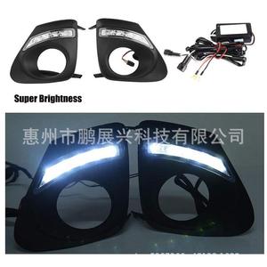 Kit de feux de jour à LED pour Toyota Corolla 2010-2013, feux antibrouillard avant, noir ABS avec faisceau de câblage - Product Image 3