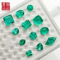 Esmeraldas Colombianas Hidrotermales Cultivadas en Laboratorio, Color Verde Intenso, Corte Mixto, Piedras Sueltas con Certificado AGL para Joyería, Venta al Por Mayor