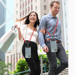 Sangle de téléphone portable en PVC, sangle de cou détachable, accessoire à la mode, noir et blanc, GSJP 1 - Product Image 1