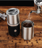 Machine à café portable avec moulin intégré et cafetière tout-en-un pour expresso, Americano, café filtre, utilisation en extérieur