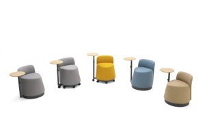 Chaises de bureau rembourrées avec <span class=keywords><strong>roulettes</strong></span> Aucun fauteuil baril moderne d'assemblage <span class=keywords><strong>pour</strong></span> immeuble de bureaux - Product Image 5