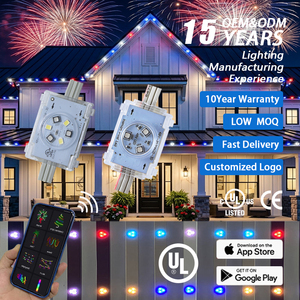 Éclairage de Noël permanent à haute luminosité toute l'année, 48V, points lumineux à pixels, IP68, UCS2904, éclairage sur rail RGB - Product Image 1