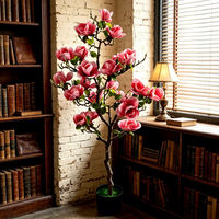 Neuheiten Raumdekoration Künstliche Magnolienblüte Rote Seidenblumen Weihnachts- und Geburtstagsdekoration Hochzeitsblumenarrangements