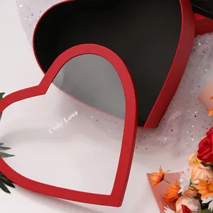 Хит продаж, Упаковка подарков на День Святого Валентина, картонные коробки в форме сердца, бумажная коробка для фруктовых конфет