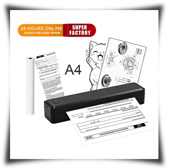 U8 A4 Mini Pocket Thermal Printer Mobile for Handheld Inkless Document Printer for Home or Office in Stock