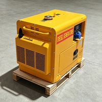 Petit Générateur Diesel Portable Max 6KW, Alternateur AC en Cuivre Pur, Sortie Stable, Démarrage Électrique, Alimentation de Secours pour Maison et Ferme
