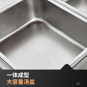 Estufa Eléctrica Comercial de Acero Inoxidable para Calentar Alimentos, 3 Recipientes, 1500W 3000W, para Restaurantes, Hoteles y Cantinas - Product Image 4