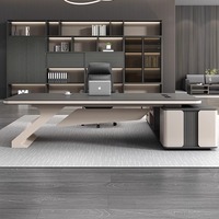 Bureau de luxe léger moderne et simple Table de gestion de grande classe avec combinaison de chaises Modulaire pour usage domestique