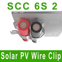 Clips de câble DC réglables NSPV en acier inoxydable 304 de 6 mm² 10AWG, accessoires solaires pour projets photovoltaïques