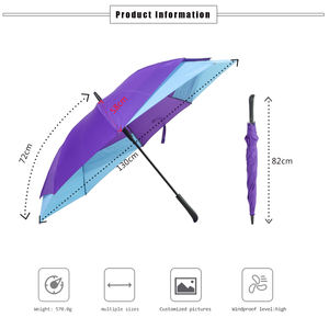 <b>Large</b> Golf <b>Umbrella</b> With Double Canopy Windproof Automatic Open Heavy Duty Rain Parasol Factory Direct <b>Umbrella</b> - Product Image 2