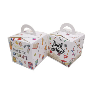 Caja de mano Bolsa de <span class=keywords><strong>compras</strong></span> para la escuela Regreso a la escuela Fiesta de bienvenida Caja de dulces Regreso a la escuela Caja de regalo - Product Image 2