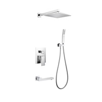 Système de Douche Mural Moderne et Tendance à Double Thermostat avec Pommeau de Douche et Robinet d'Eau