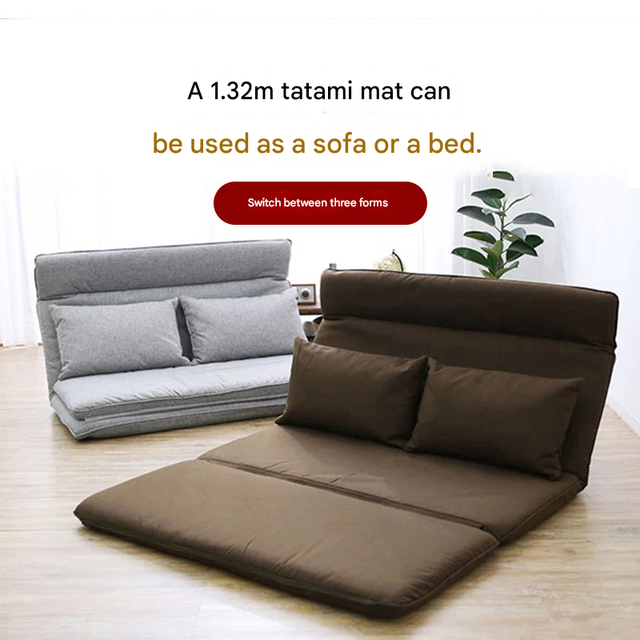 Kino Japanese Style 2 Seater Sofa Bed Family Leisure Entertainment Sleeping Head Back Adjustable Legs Foldable Modern Sofa Bed