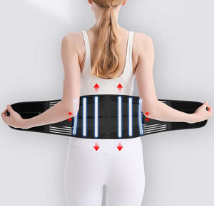 Ceinture de soutien lombaire en maille fine réglable de haute qualité, en polyester et coton, respirante, pour la rééducation et la correction de la posture - Product Image 1