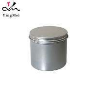 Boîtes en aluminium vides de 250 ml avec couvercle à vis pour gâteaux, biscuits, bonbons, chocolat, chewing-gum et aliments en conserve