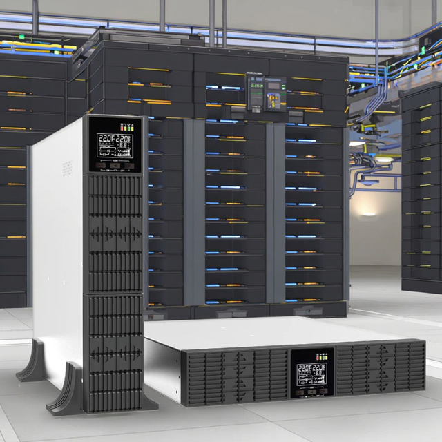 Industrial 1-10kva Online UPS with Full Protection High Frequency Rack Mount Backup Power Supply Multi-Interface LCD Display