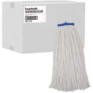 Boardwalk BWK724RCT 24 Onzas Cabezal de Mopa Plana de Rayón Blanco con Extremos Cortados para Uso en Húmedo, 12 Unidades/Caja - Product Image 2